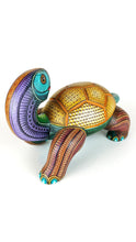 Cargar imagen en el visor de la galería, Tortuga Tierra Amarilla Morado y Turquesa JC