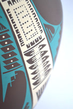 Cargar imagen en el visor de la galería, Vasija Café Deco Beige y Turquesa