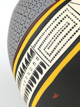 Cargar imagen en el visor de la galería, Vasija Gde Café Deco Gris, Rojo y Beige LO