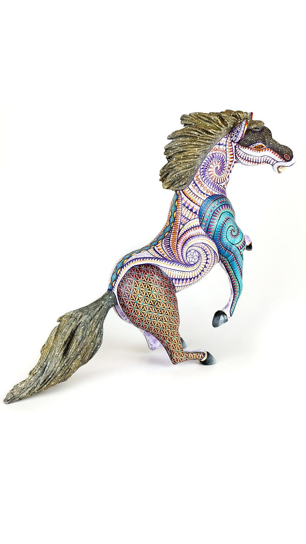Caballo Tona Artesania Madera Oaxaca Escultura