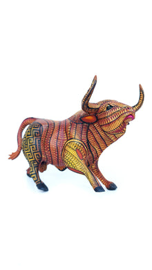 Toro Alebrije Tona MAdera Oaxaca Artesania Mexicana
