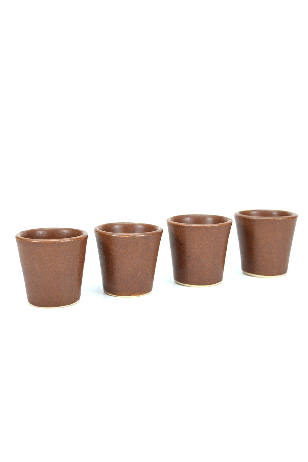 Juego de 4 Mezcaleros Alta Temp Café Oscuro