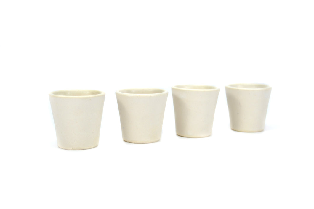 Juego de 4 Mezcaleros Alta Temp Blanco