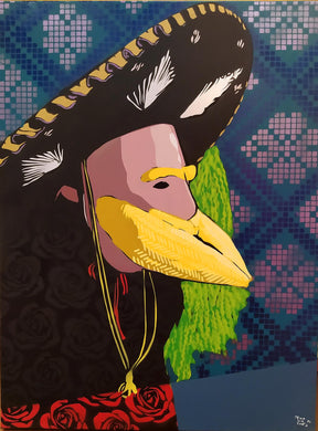 arte mexicano Obra original Chauiztle Pintura lienzo