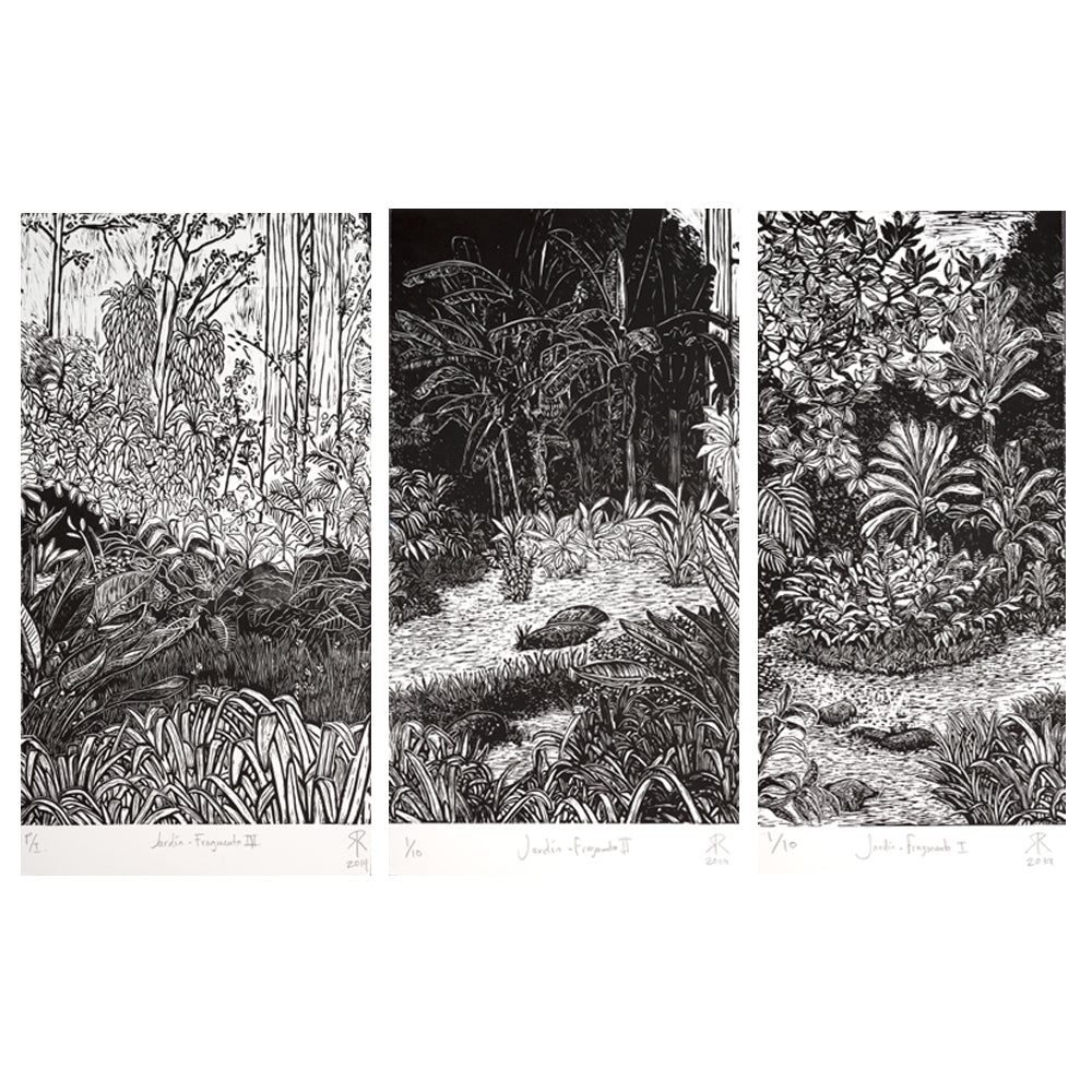 Tríptico Jardín Fragmentos I, II y III - Rafael Ruiz